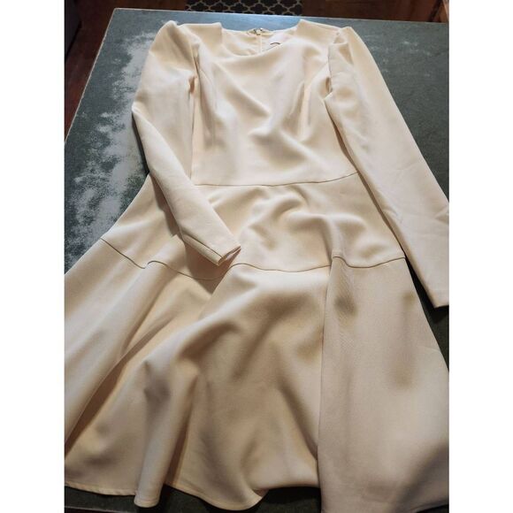 Gal Meets Glam Collection Celeste Long Sleeve Fit & Flare Dress Size 8 - Picture 2 of 5